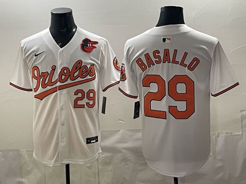 Men Baltimore Orioles #29 Basallo White Game 2026 Nike MLB Jersey style 003